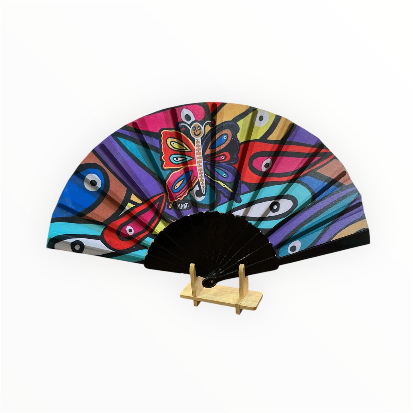 ABANICO MARIPOSA DE COLORES