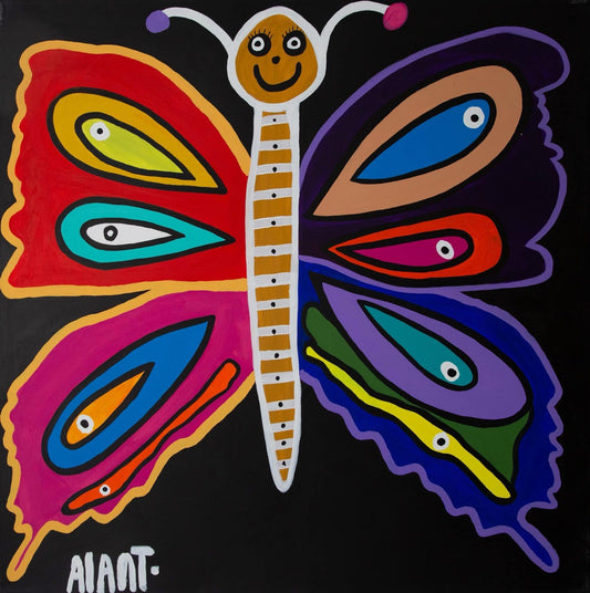 ABANICO MARIPOSA DE COLORES